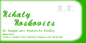 mihaly moskovits business card